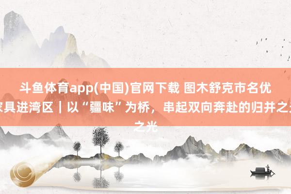 斗鱼体育app(中国)官网下载 图木舒克市名优家具进湾区｜以“疆味”为桥，串起双向奔赴的归并之光