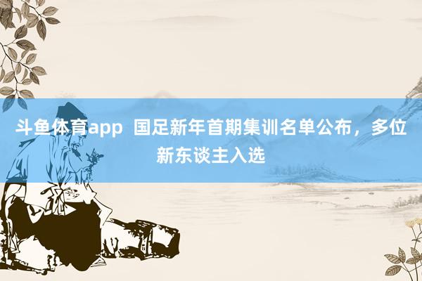 斗鱼体育app  国足新年首期集训名单公布，多位新东谈主入选