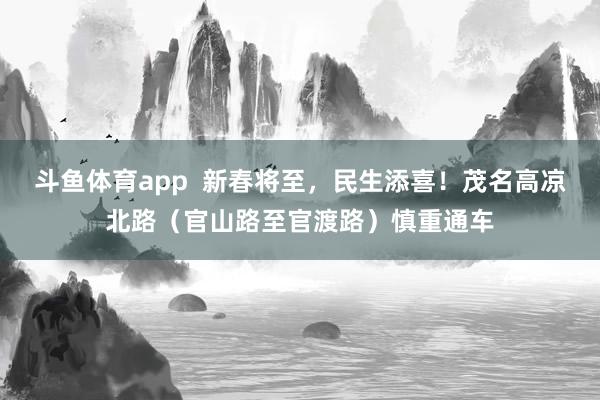 斗鱼体育app  新春将至，民生添喜！茂名高凉北路（官山路至官渡路）慎重通车