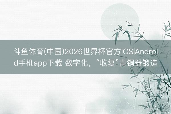 斗鱼体育(中国)2026世界杯官方IOS|Android手机app下载 数字化，“收复”青铜器锻造