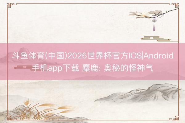 斗鱼体育(中国)2026世界杯官方IOS|Android手机app下载 麋鹿: 奥秘的怪神气