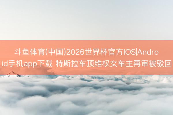 斗鱼体育(中国)2026世界杯官方IOS|Android手机app下载 特斯拉车顶维权女车主再审被驳回