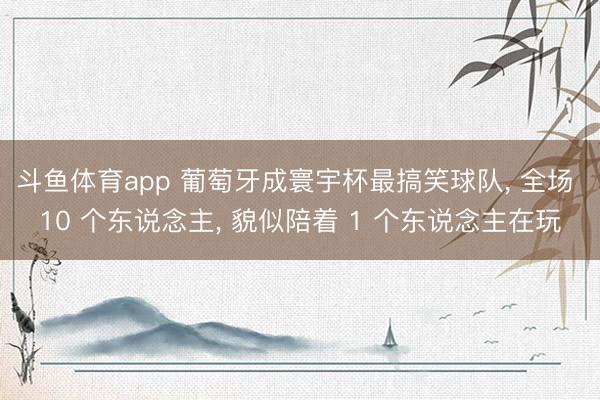 斗鱼体育app 葡萄牙成寰宇杯最搞笑球队， 全场 10 个东说念主， 貌似陪着 1 个东说念主在玩